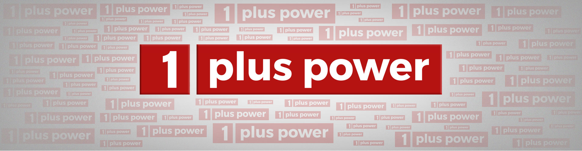 1 plus power Banner Logo composing keyvisual